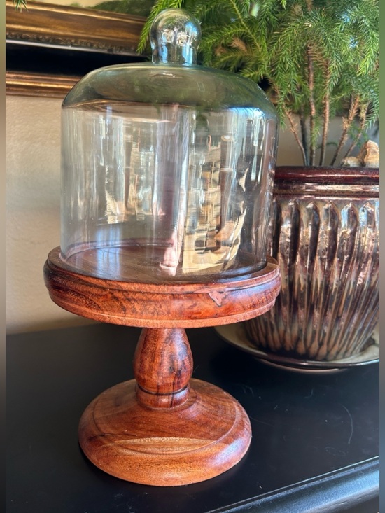 Other - Tall Cake Cupcake Pedestal Stand Glass Dome.